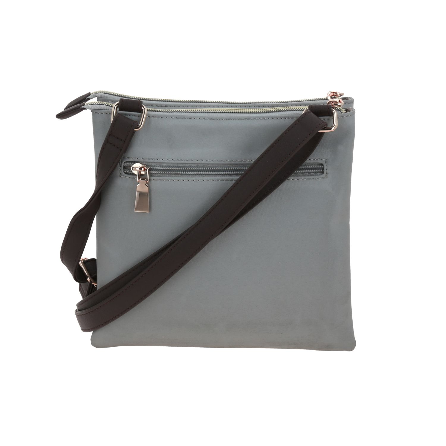 Bolsa de Lado para Dama Madison by Chenson Gris con Doble Compartimento 4