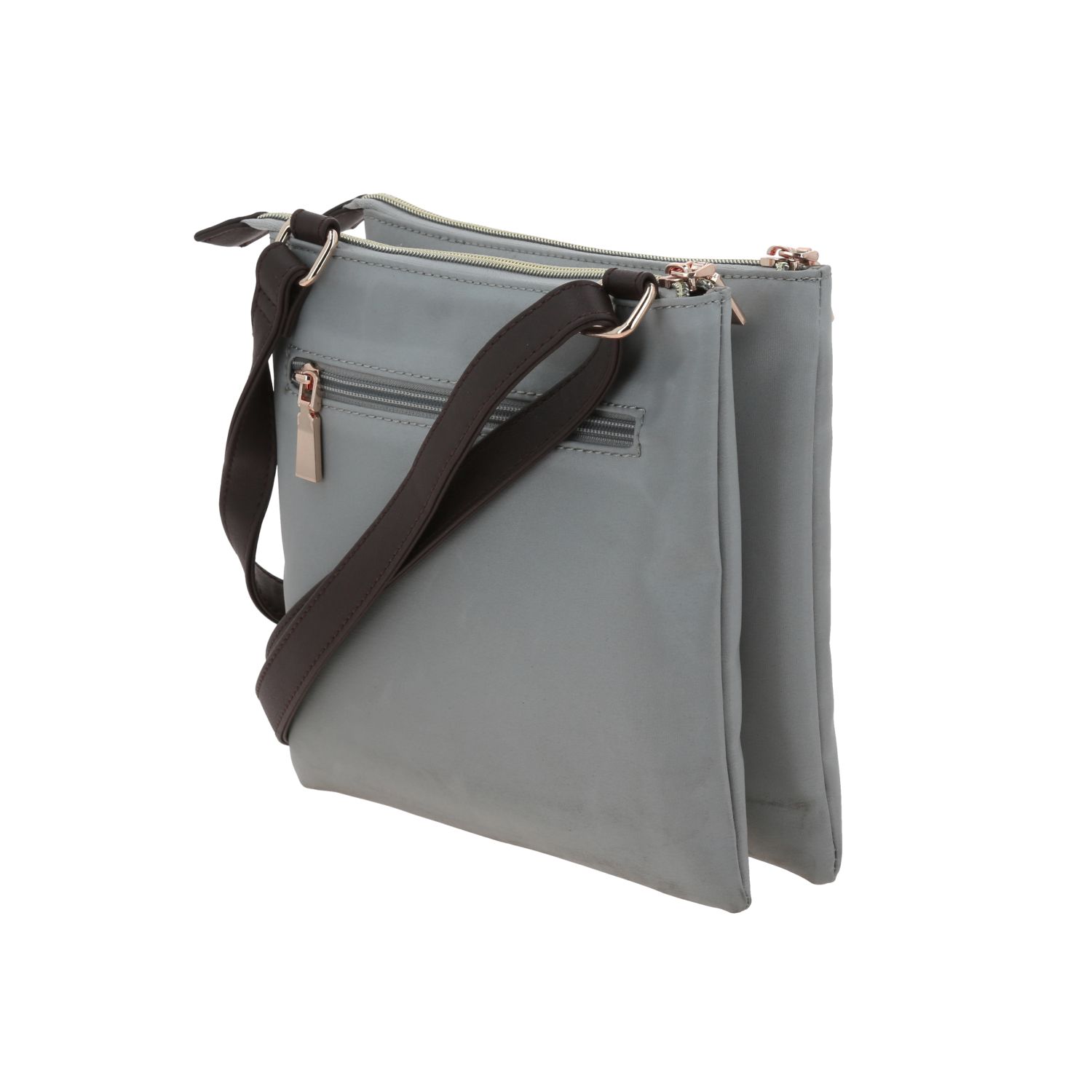 Bolsa de Lado para Dama Madison by Chenson Gris con Doble Compartimento 5