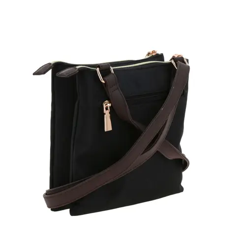 Bolsa de lado para dama Madison by Chenson color negro funcional y elegante 3