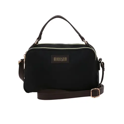 Bolsa de Lado Madison Negro | Bandolera Ajustable para Mujer