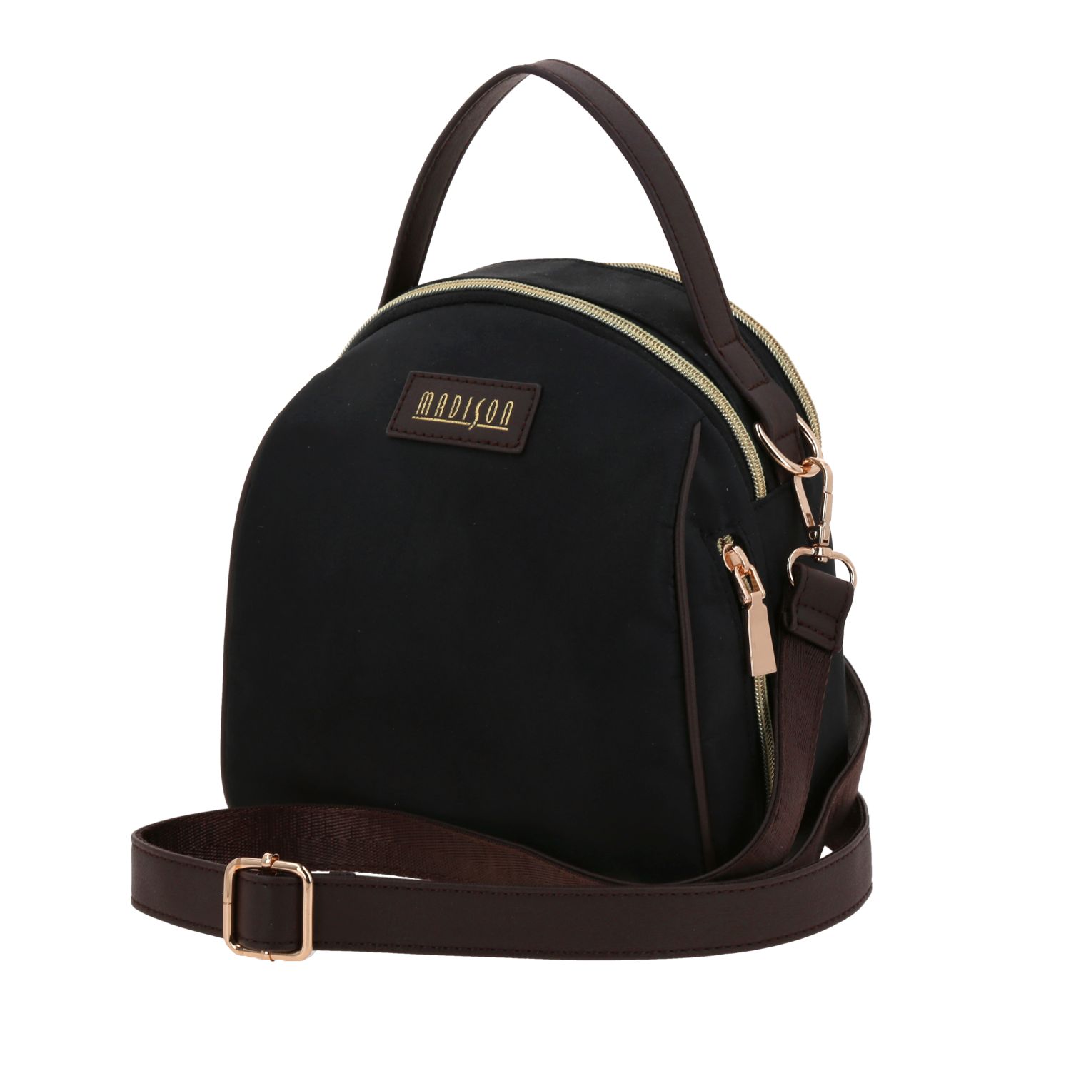Mochila para dama Madison by Chenson negra con doble compartimento 2