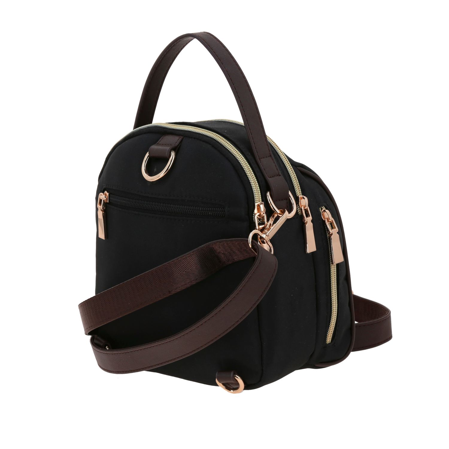 Mochila para dama Madison by Chenson negra con doble compartimento 5