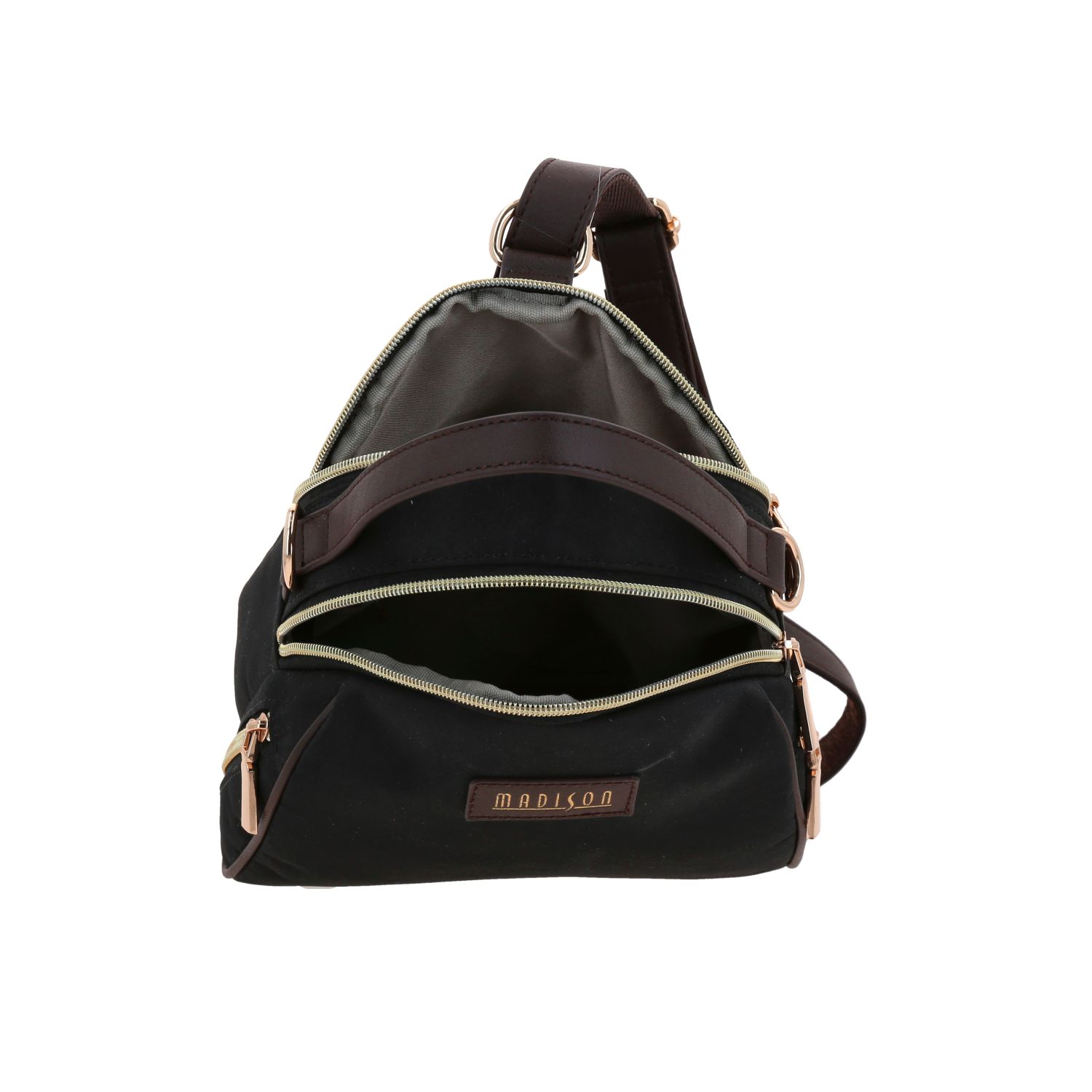 Mochila para dama Madison by Chenson negra con doble compartimento - vista 2