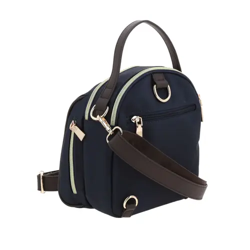 Mochila casual para dama Madison by Chenson color azul con doble compartimento 3