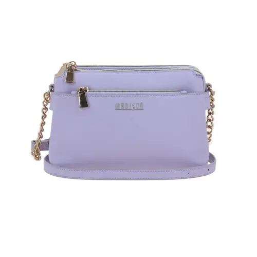 Bolsa de lado para dama Madison by Chenson Violeta con doble compartimento 1
