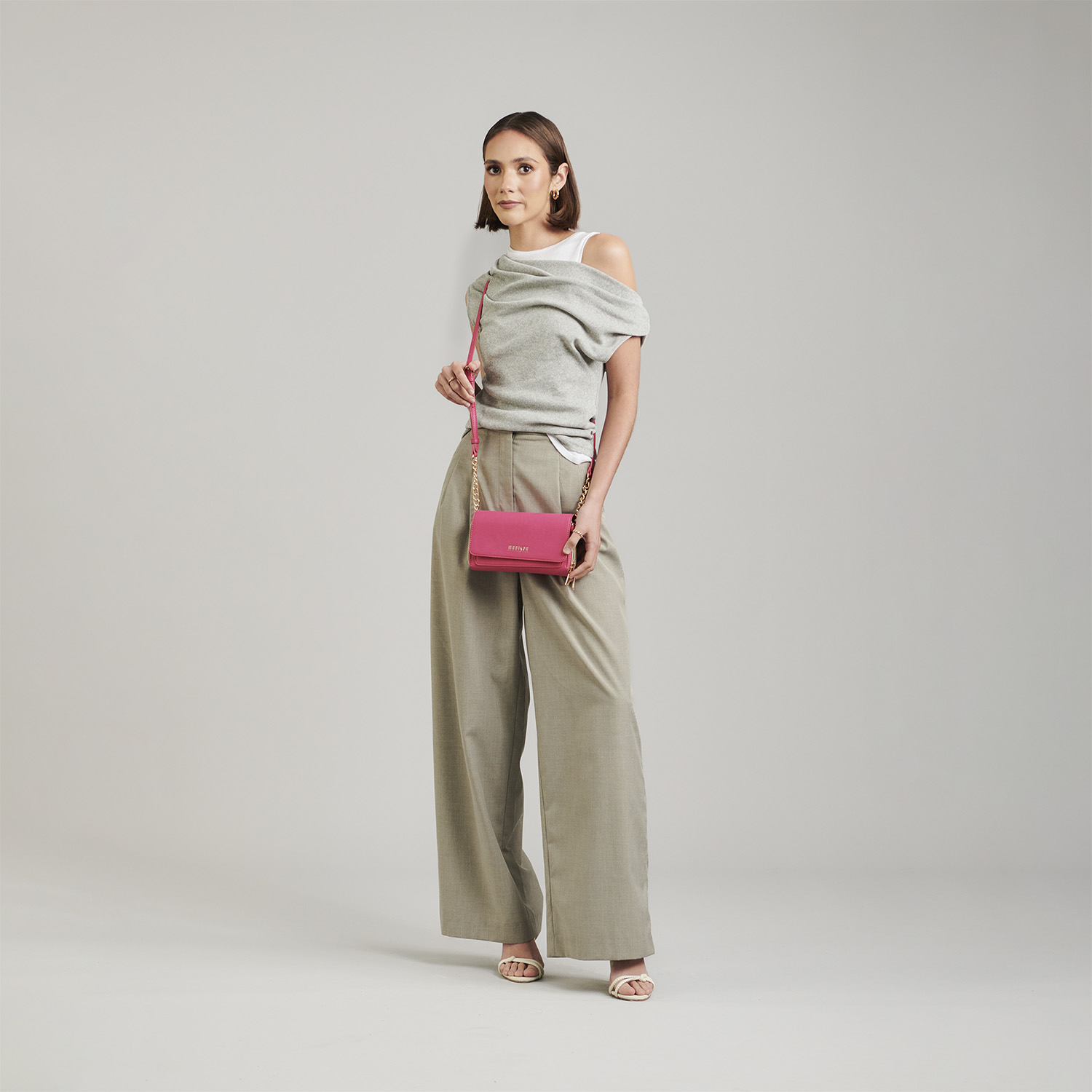 Bolsa de Lado para Dama Madison by Chenson Rosa con Triple Compartimento - vista 2