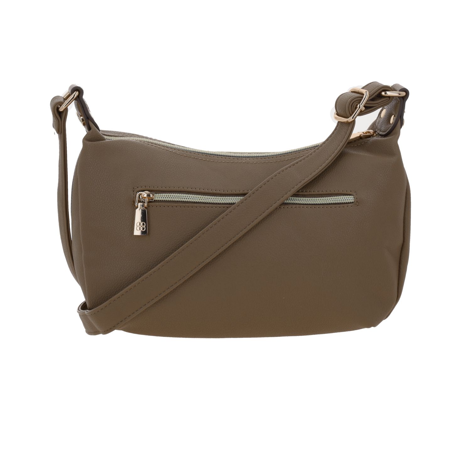 Bolsa de lado para dama Madison by Chenson color Camel con múltiples bolsillos 4