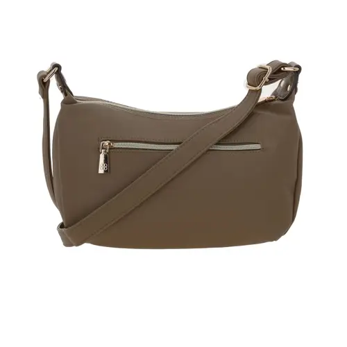 Bolsa de lado para dama Madison by Chenson color Camel con múltiples bolsillos - vista 2