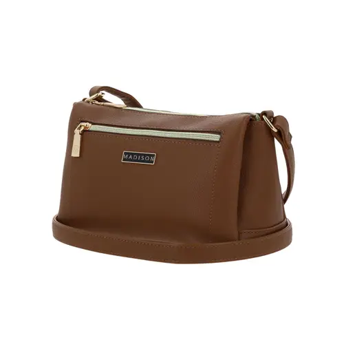 Bolsa de Lado para Dama Madison by Chenson Café con Triple Compartimento - Modelo MD25144 2