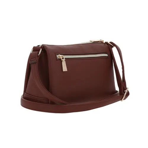 Bolsa de Lado para Dama Madison by Chenson Magenta con Triple Compartimento 3