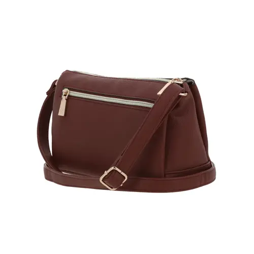 Bolsa de Lado para Dama Madison by Chenson Magenta con Triple Compartimento 5