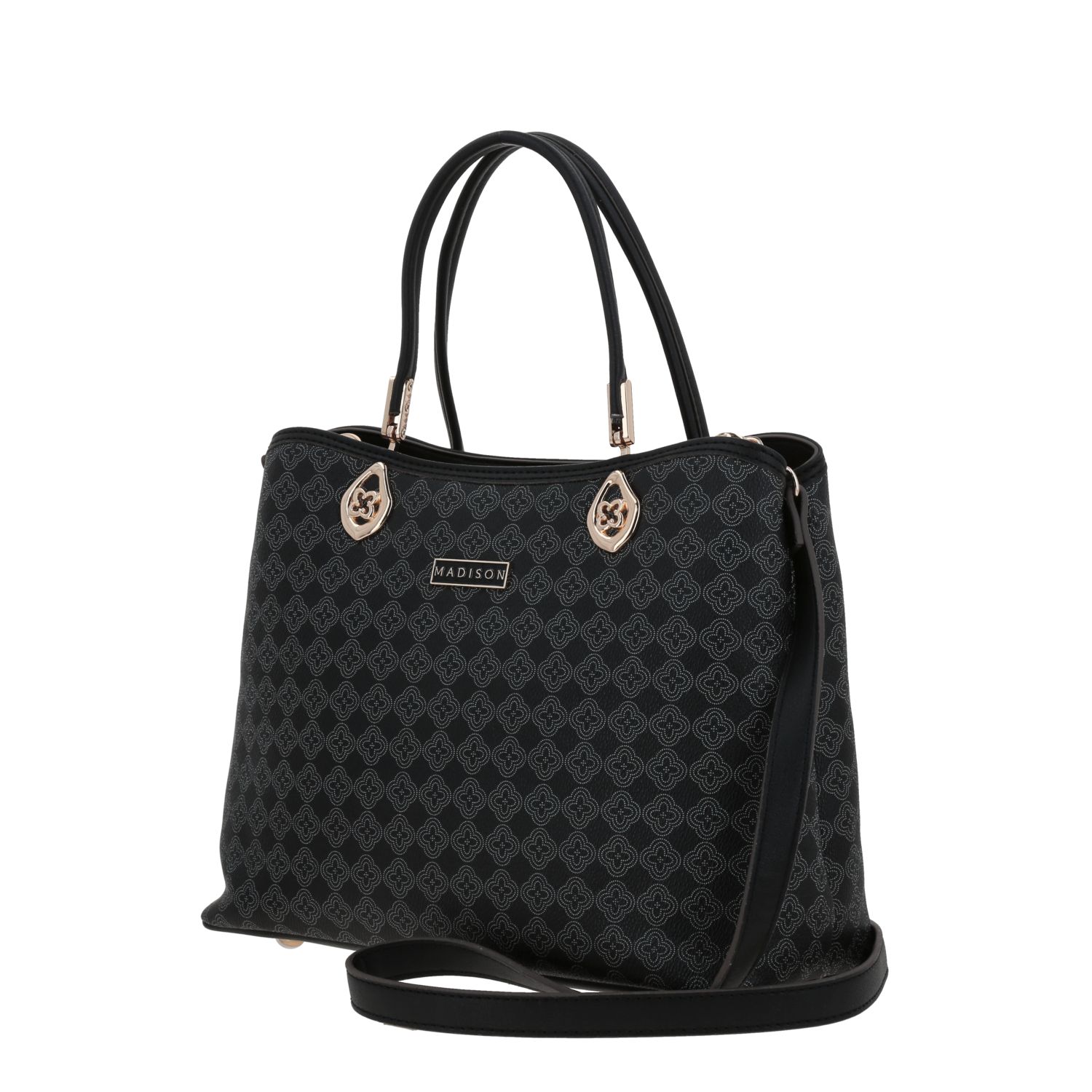 Bolsa de mano para dama Madison by Chenson color negro elegante y funcional 2