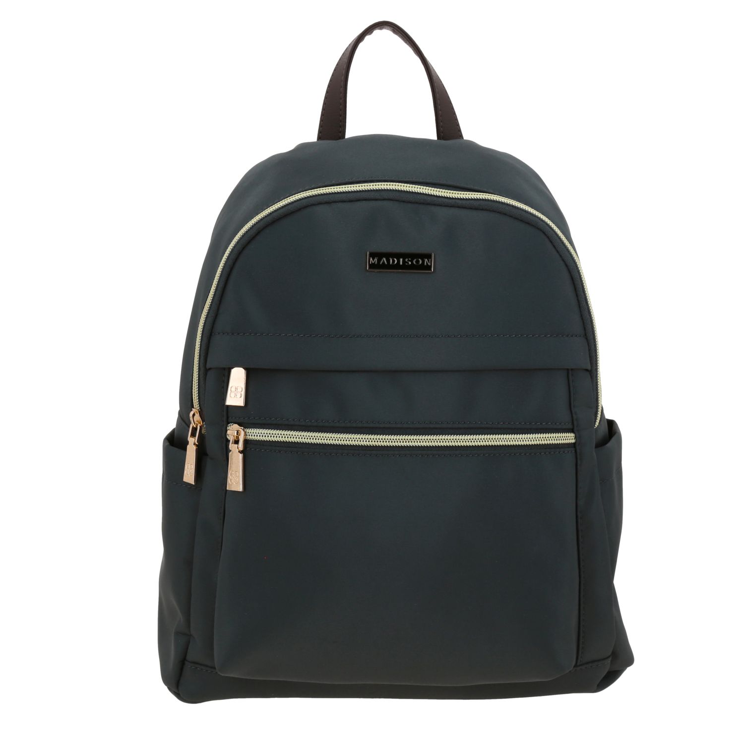 Mochila casual para dama Madison by Chenson gris con múltiples bolsillos