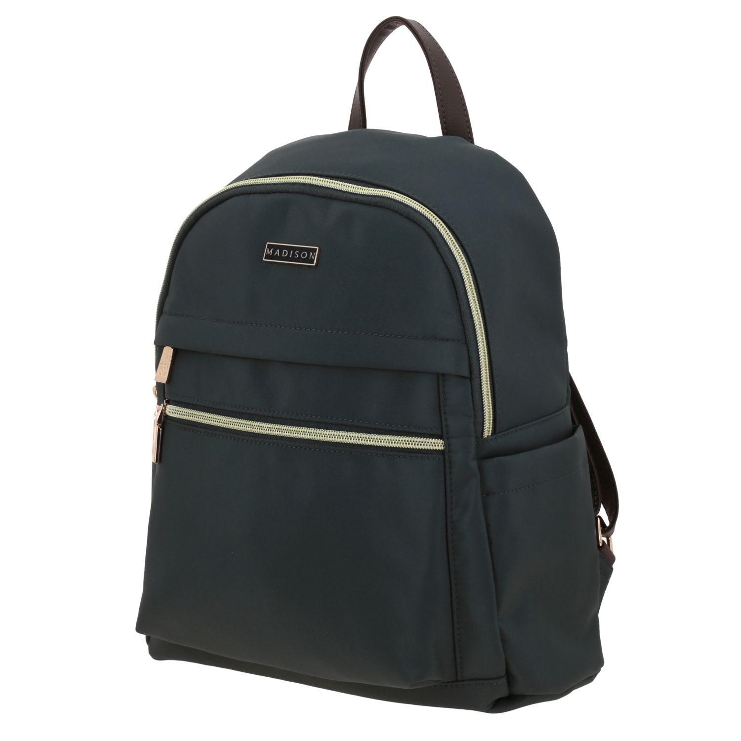 Mochila casual para dama Madison by Chenson gris con múltiples bolsillos 2
