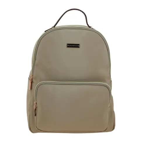 Mochila para dama Madison by Chenson Camel con bolsillos funcionales 1