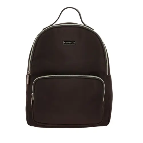 Mochila para dama Madison by Chenson color café satinado - Estilo y funcionalidad 1