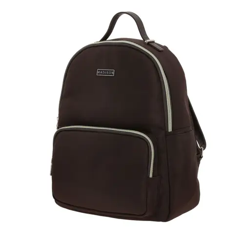Mochila para dama Madison by Chenson color café satinado - Estilo y funcionalidad 2
