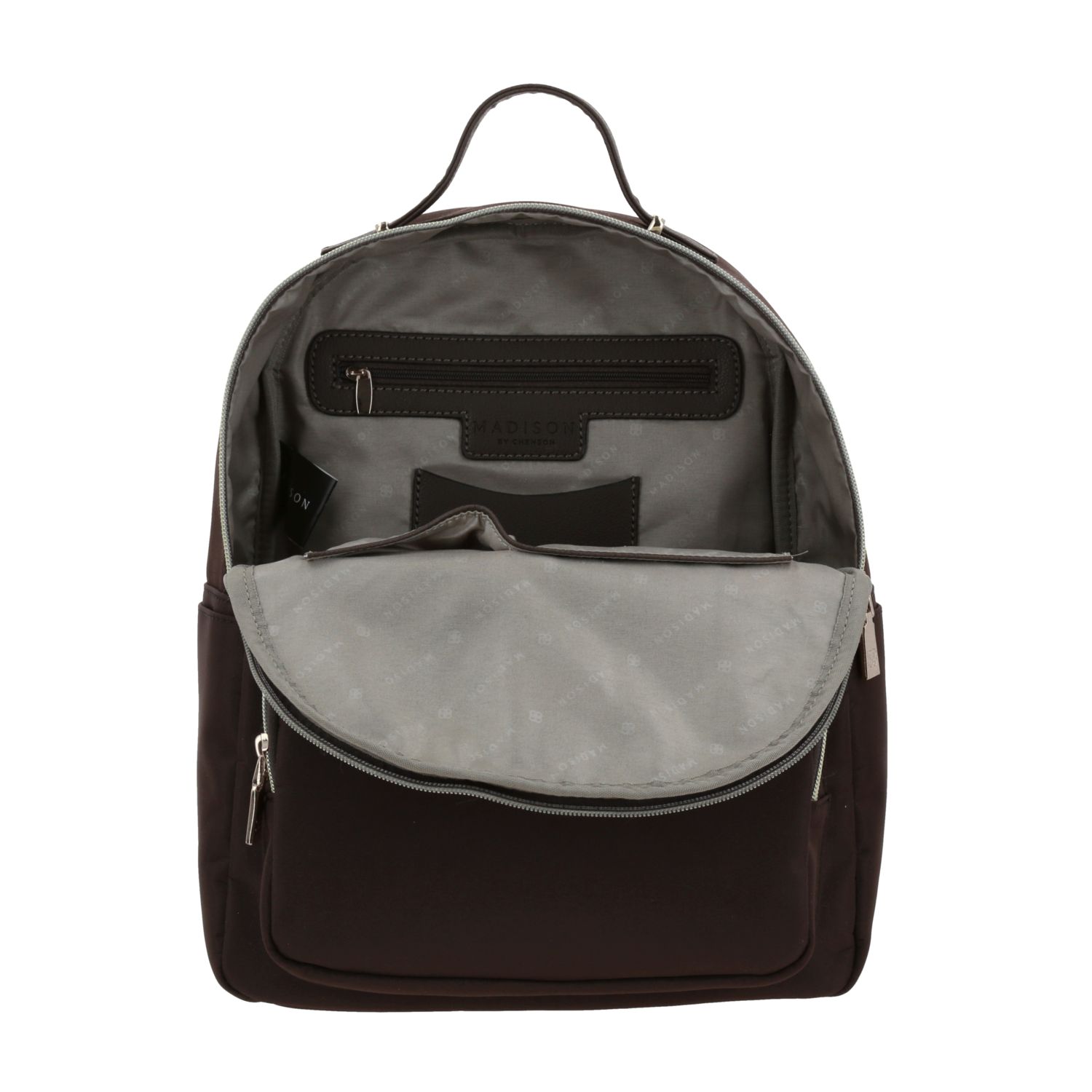 Mochila para dama Madison by Chenson color café satinado - Estilo y funcionalidad - vista 2