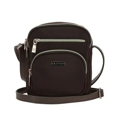 Bolsa de Lado para Dama Madison by Chenson Café Satinado - Estilo y Funcionalidad