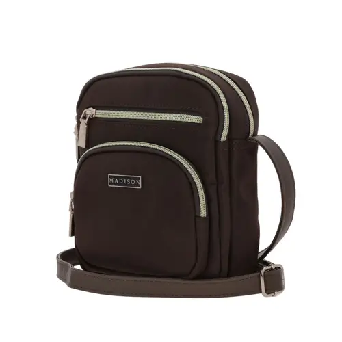 Bolsa de Lado para Dama Madison by Chenson Café Satinado - Estilo y Funcionalidad 2