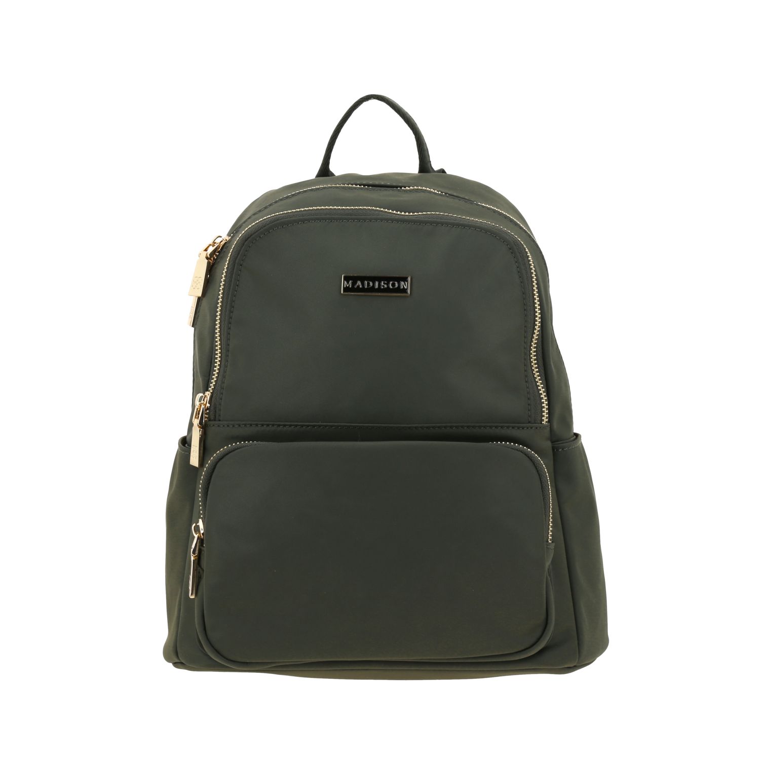 Mochila casual para dama Madison by Chenson verde seco con funcionalidad