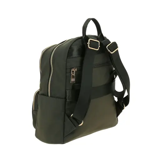 Mochila casual para dama Madison by Chenson verde seco con funcionalidad 3