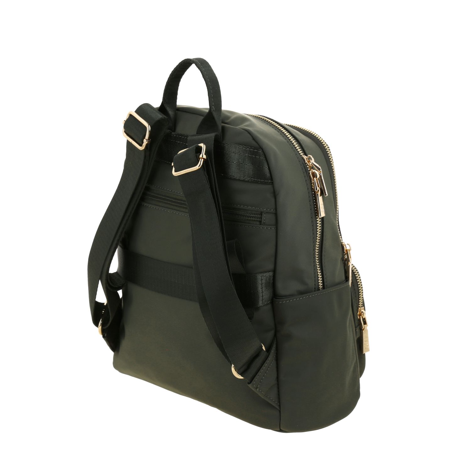 Mochila casual para dama Madison by Chenson verde seco con funcionalidad 5