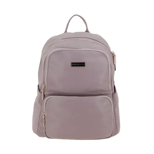 Mochila para dama Madison by Chenson rosa con doble bolsillo frontal 1