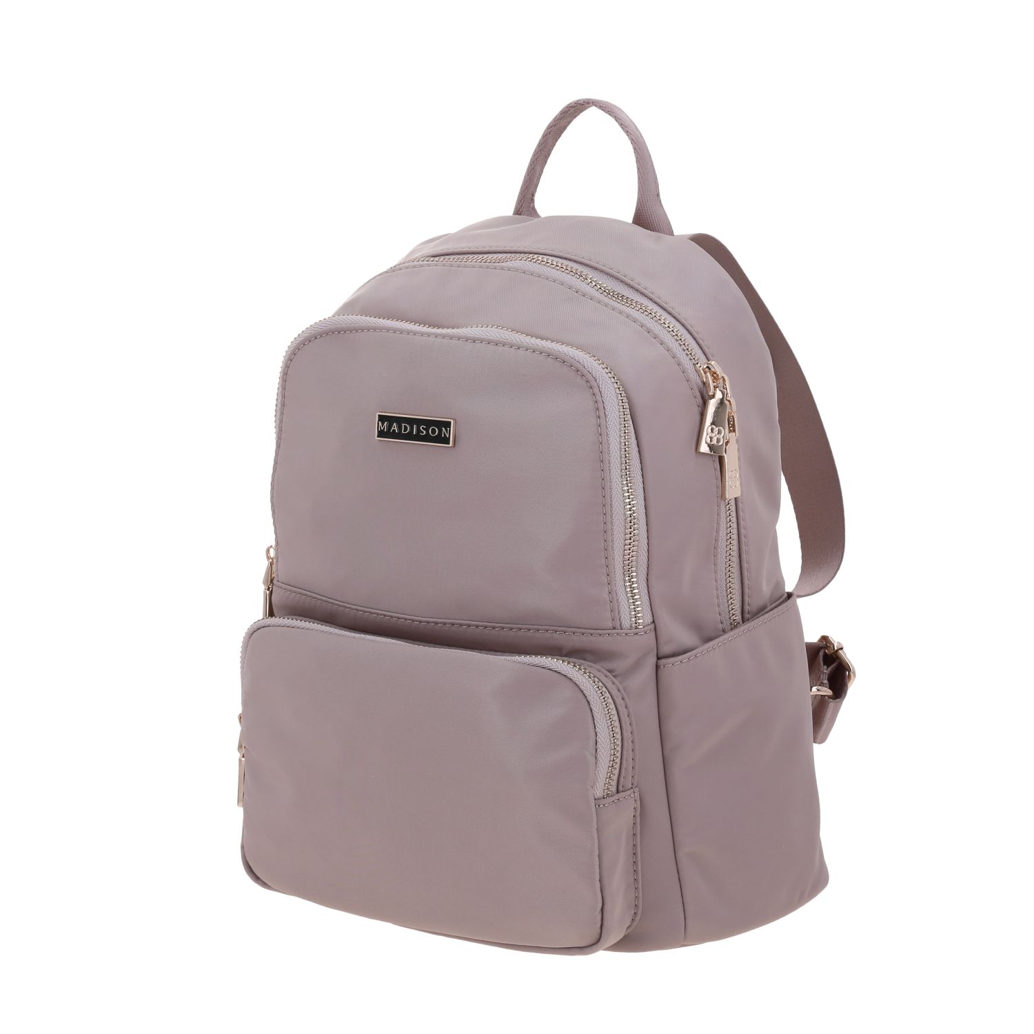 Mochila para dama Madison by Chenson rosa con doble bolsillo frontal 2