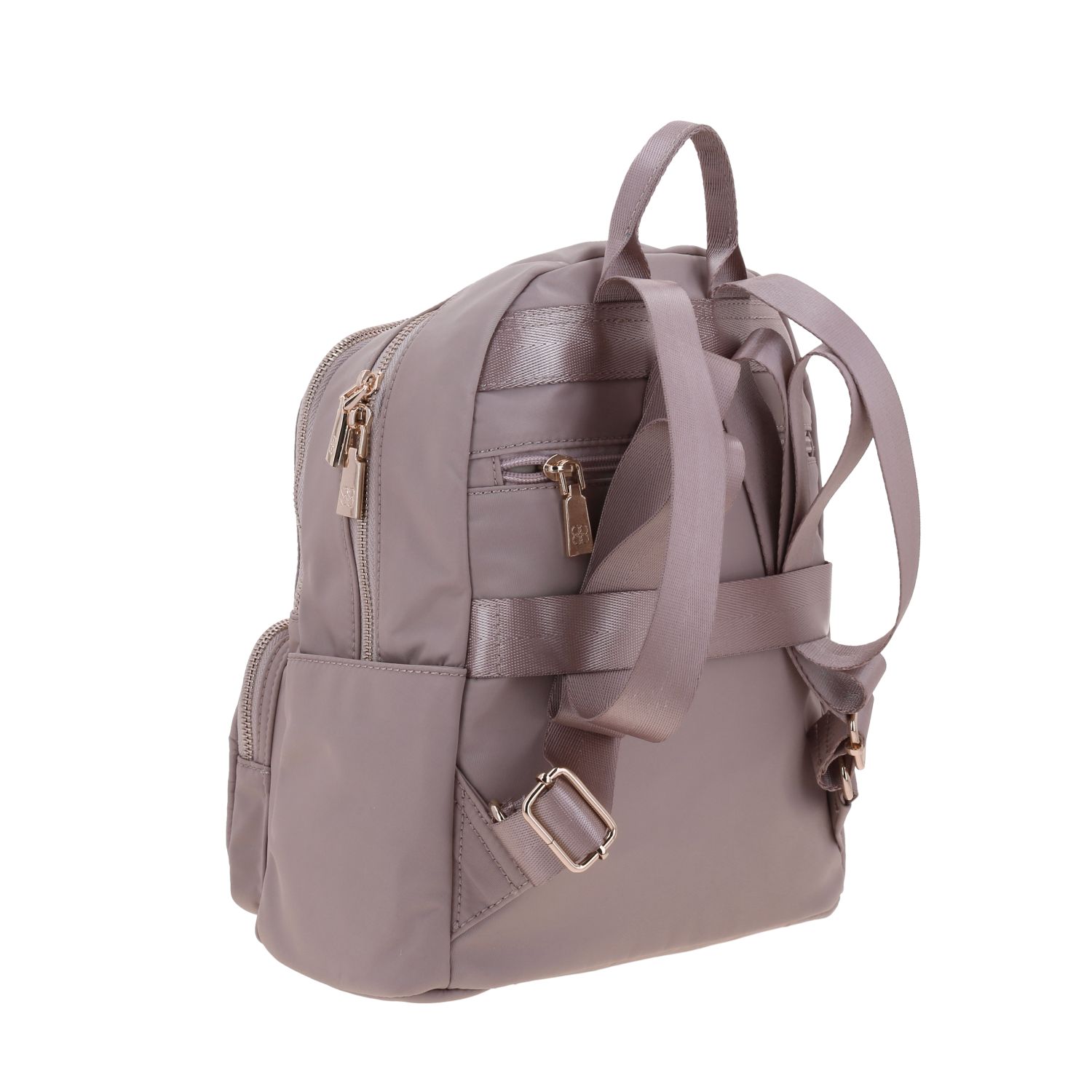Mochila para dama Madison by Chenson rosa con doble bolsillo frontal 3