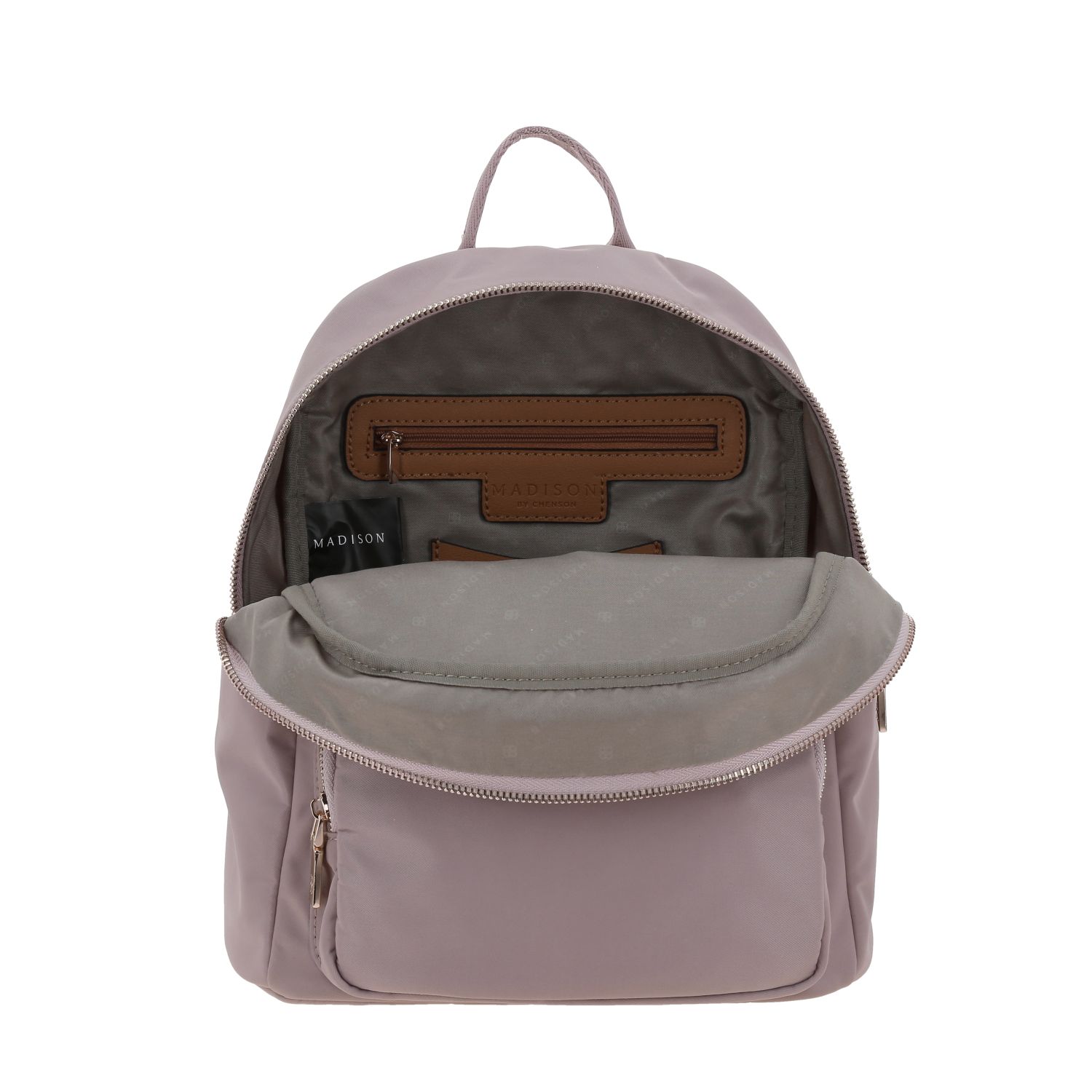 Mochila para dama Madison by Chenson rosa con doble bolsillo frontal - vista 2