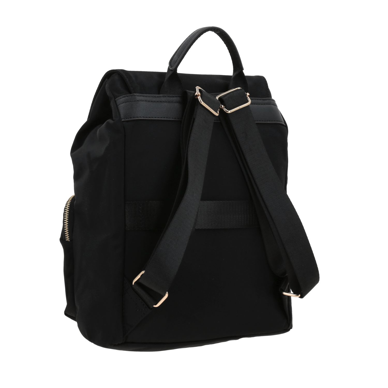 Mochila para dama Madison by Chenson negra con doble bolsillo frontal 3