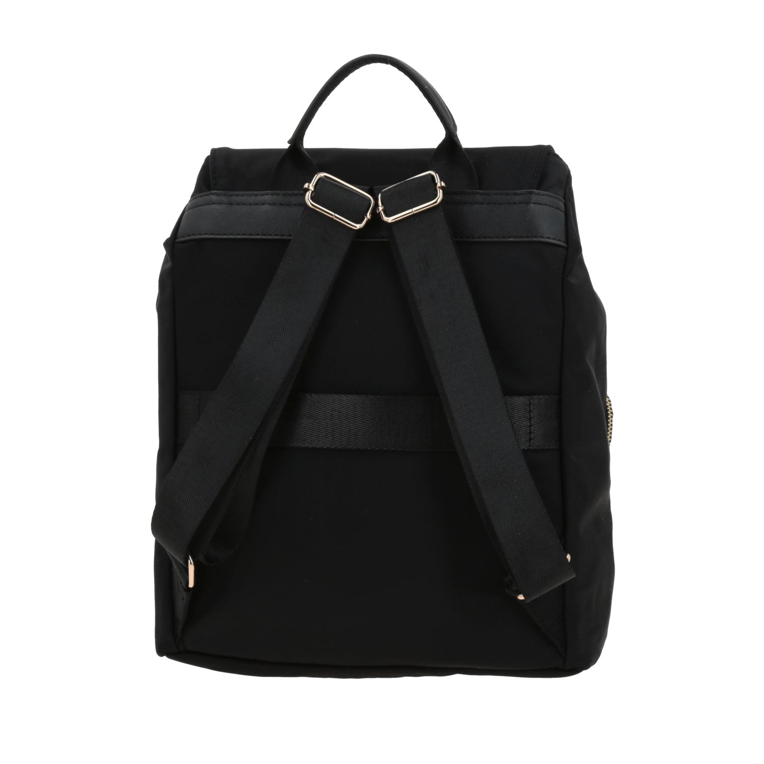 Mochila para dama Madison by Chenson negra con doble bolsillo frontal 4