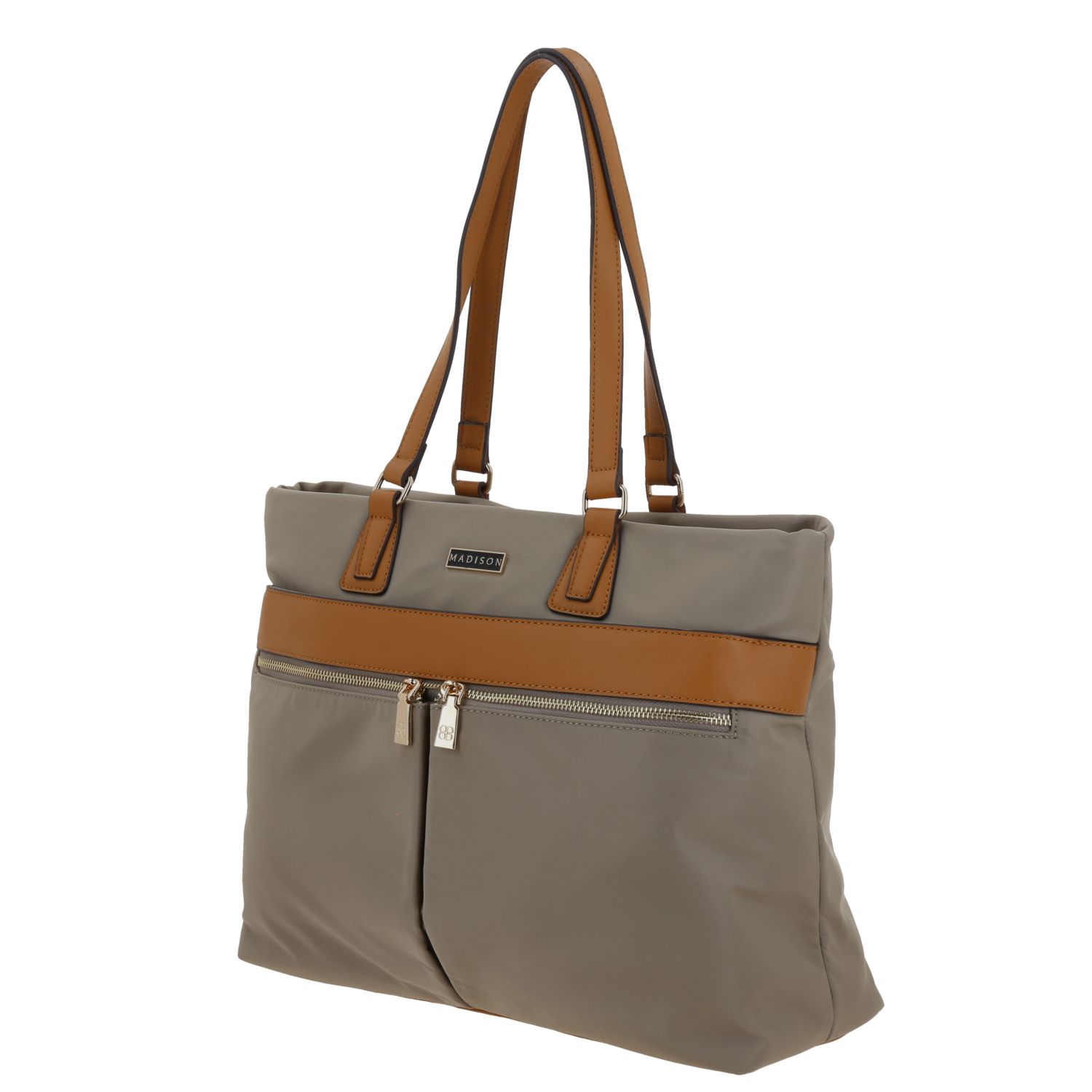 Bolsa grande para dama Madison by Chenson Camel con triple bolsillo 2