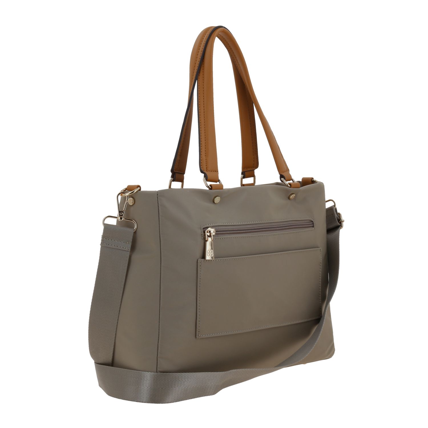 Bolsa grande para dama Madison by Chenson camel con cierre y bolsillo trasero 3