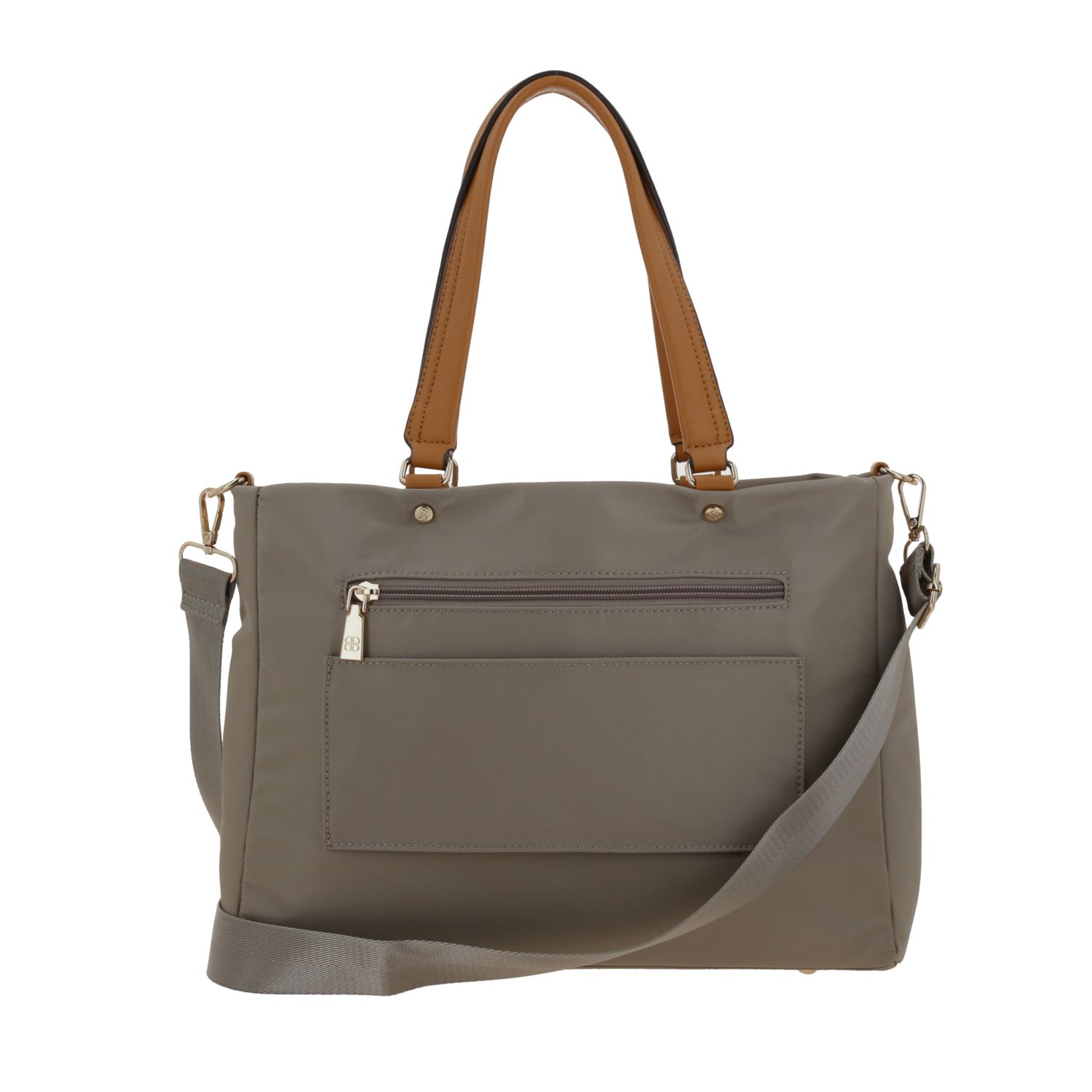 Bolsa grande para dama Madison by Chenson camel con cierre y bolsillo trasero 4