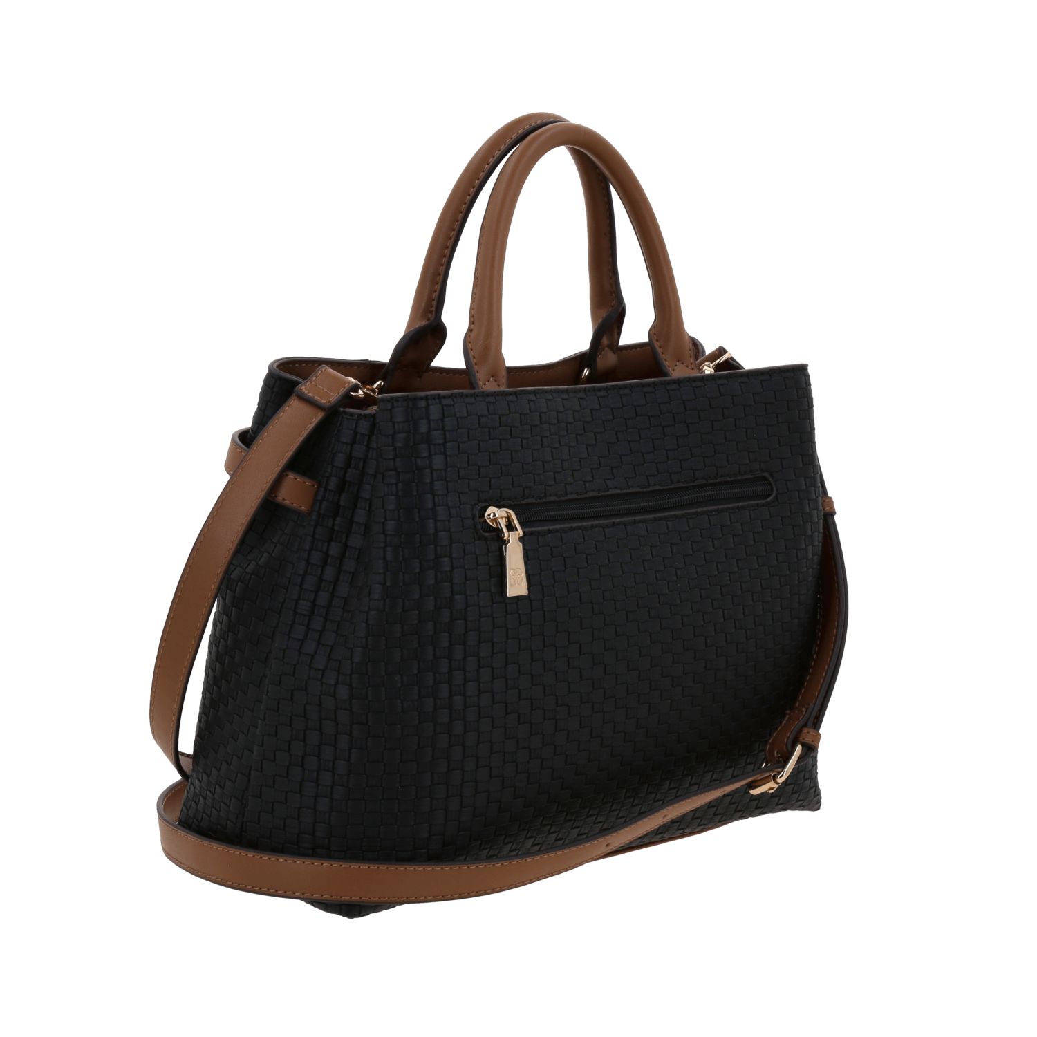 Bolsa de Mano para Dama Madison by Chenson Color Negro con Triple Compartimento 3
