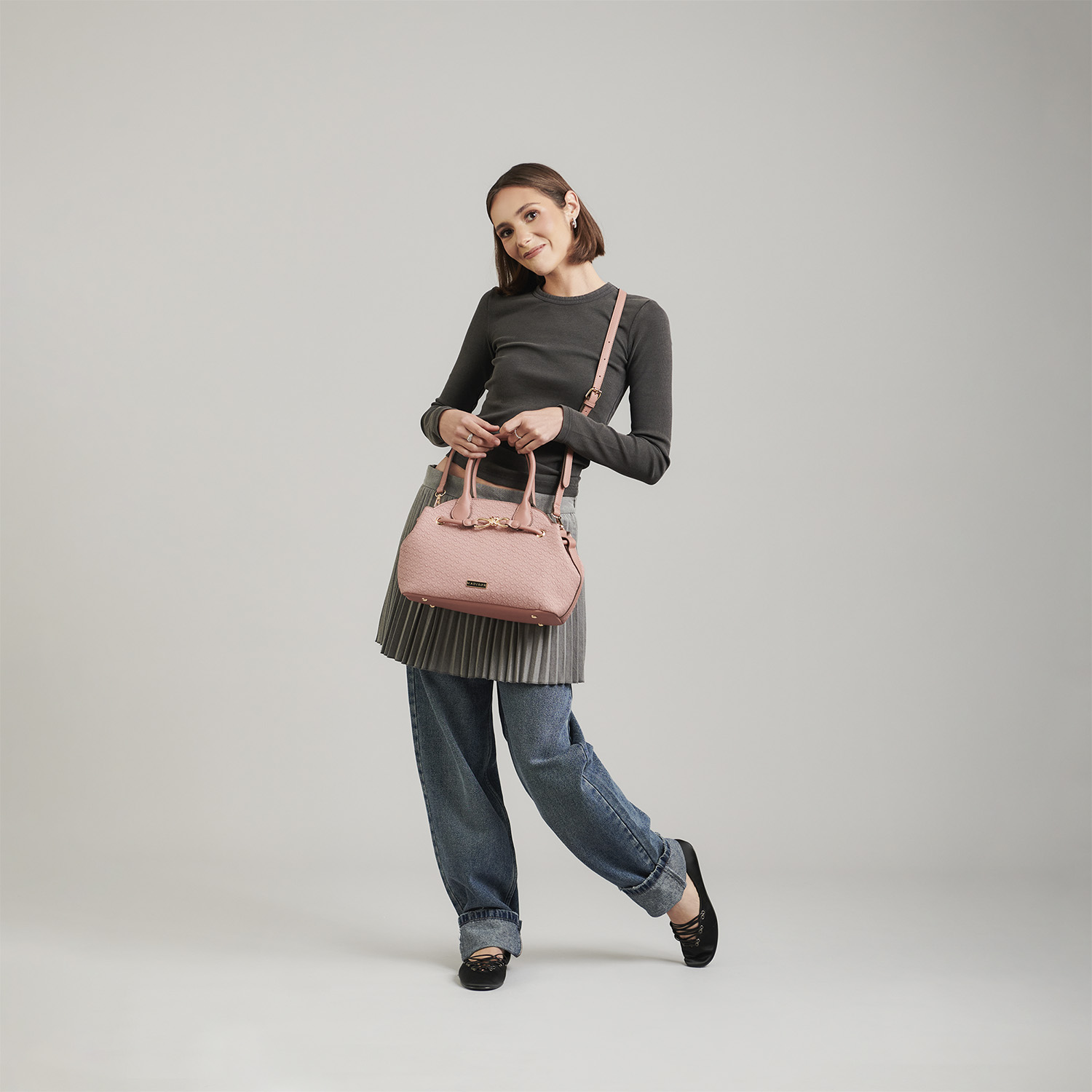 Bolsa de Mano para Dama Madison by Chenson Rosa con Asa Ajustable - vista 2