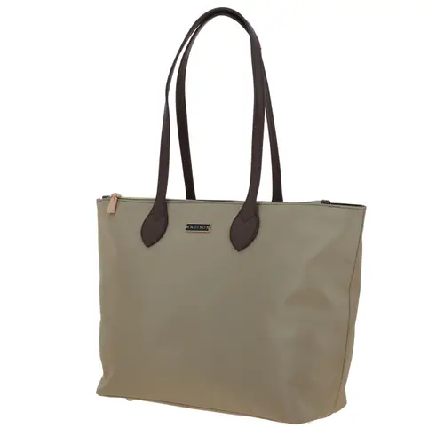 Bolsa grande para dama Madison by Chenson Camel con compartimentos prácticos 2