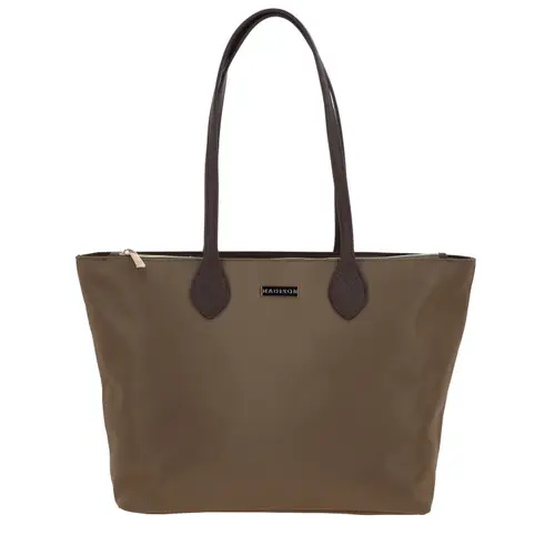 Bolsa grande para dama Madison by Chenson color café con estilo funcional 1