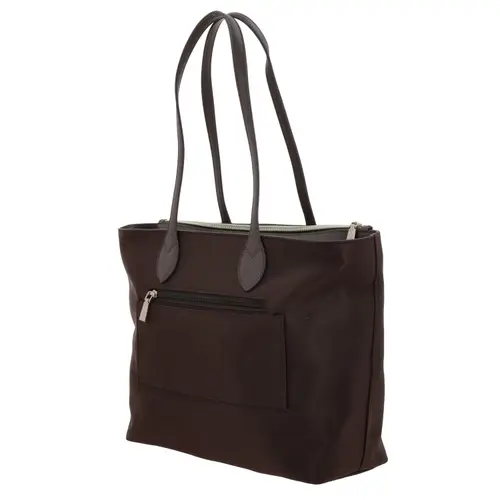 Bolsa grande para dama Madison by Chenson color café satinado - Modelo MD25181 5
