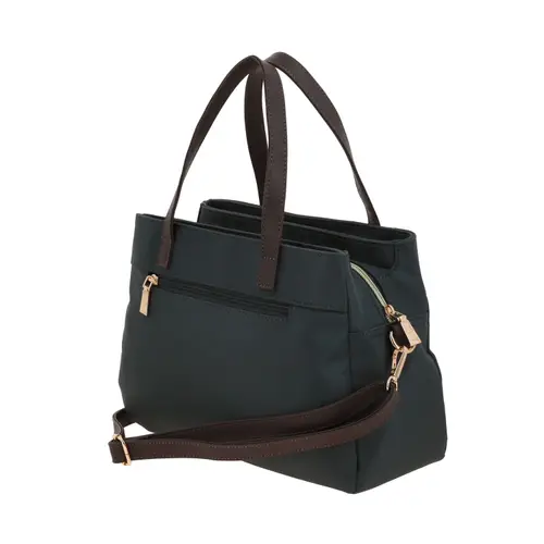 Bolsa de mano para dama Madison by Chenson color gris con triple compartimento 5