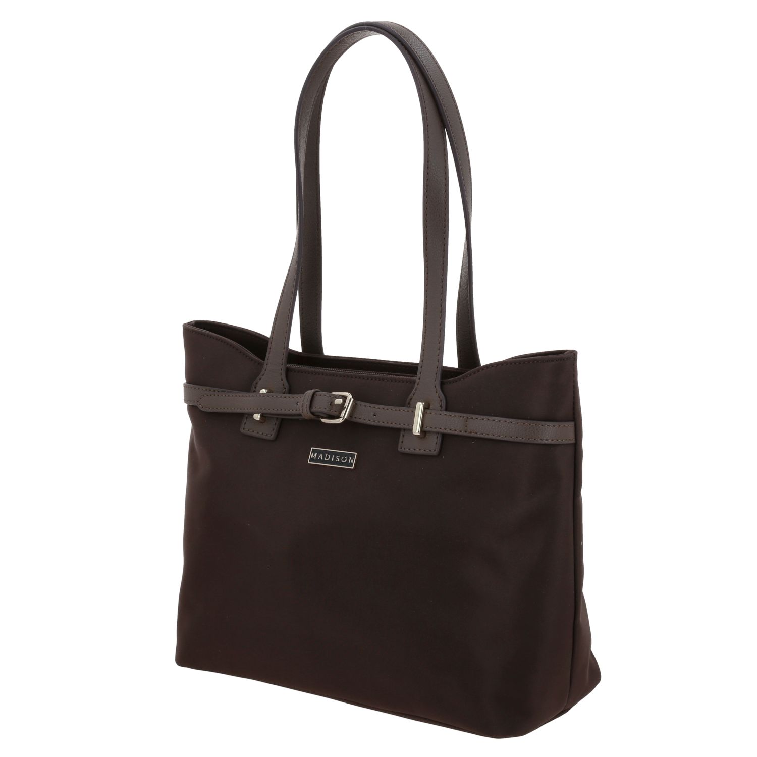 Bolsa grande para dama Madison by Chenson color café satinado - Estilo y funcionalidad 2