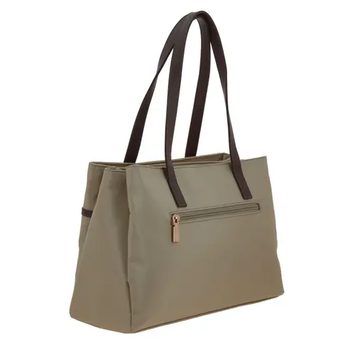 Bolsa grande para dama Madison by Chenson Camel con múltiples compartimentos 3