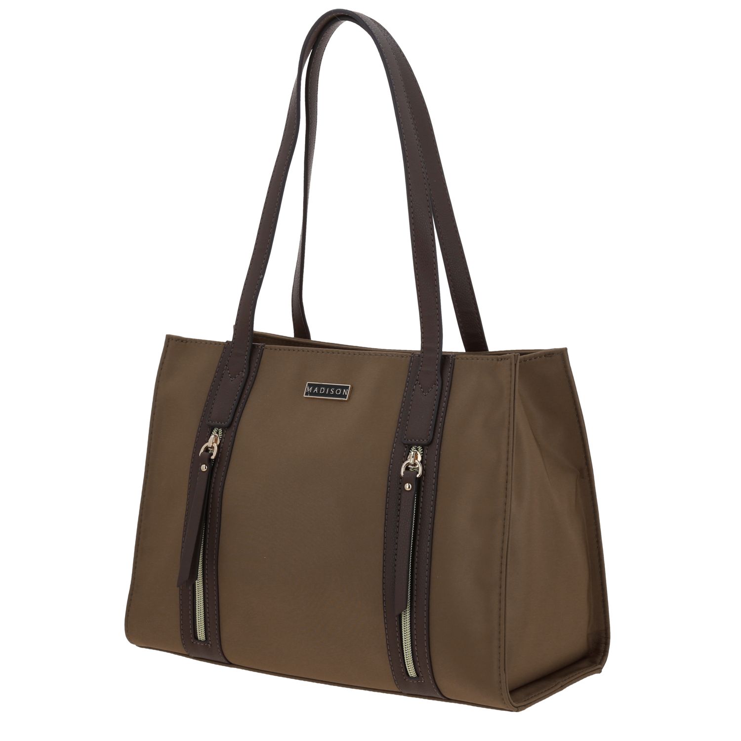 Bolsa grande para dama Madison by Chenson Café con múltiples compartimentos 2
