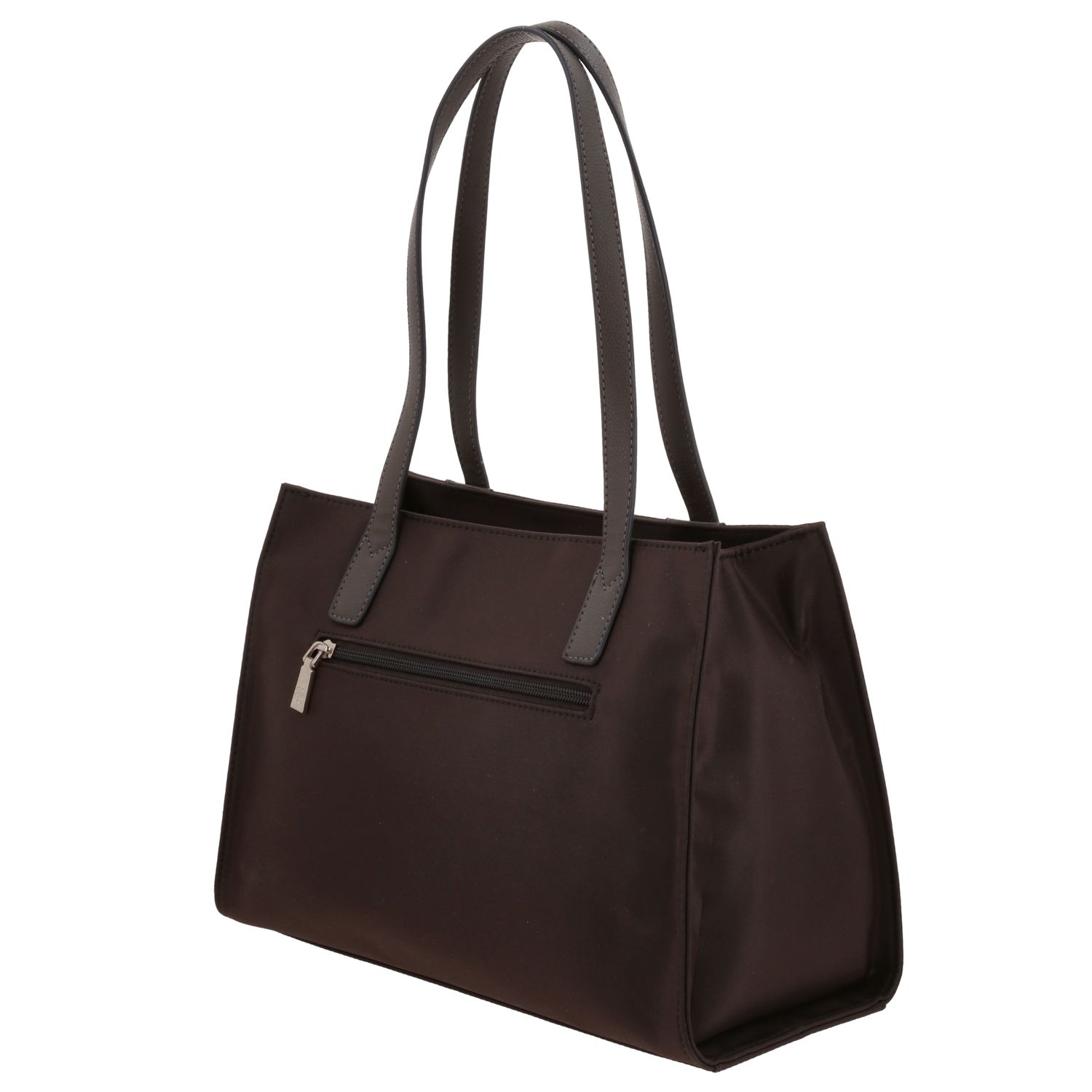 Bolsa grande para dama Madison by Chenson Café Satinado con múltiples bolsillos 5