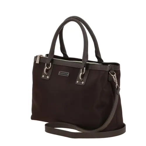 Bolsa de Mano para Dama Madison by Chenson Café Satinado - Modelo MD25186 2