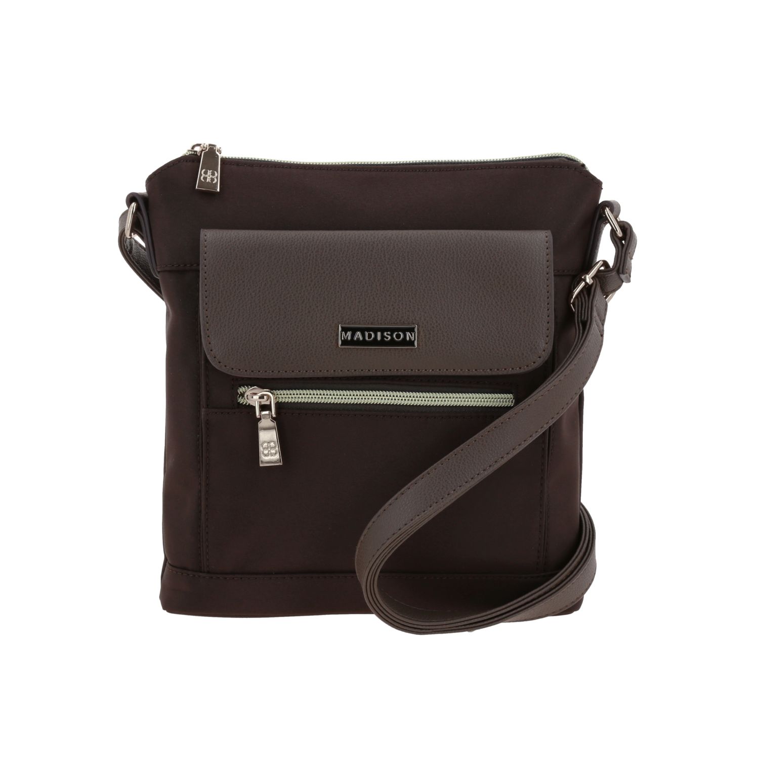 Bolsa de Lado para Dama Madison by Chenson Café Satinado con Estilo Único