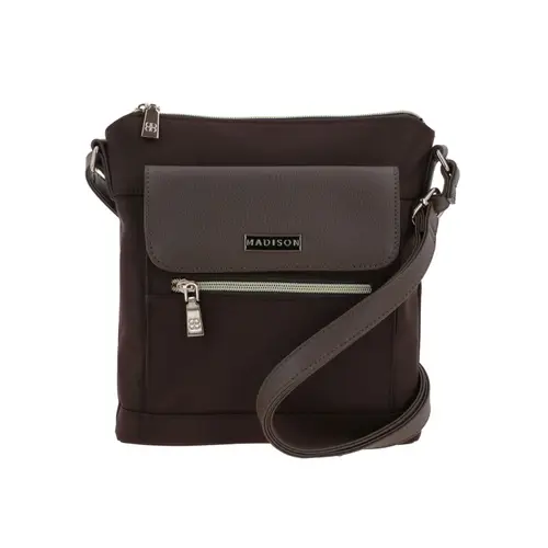 Bolsa de Lado para Dama Madison by Chenson Café Satinado con Estilo Único