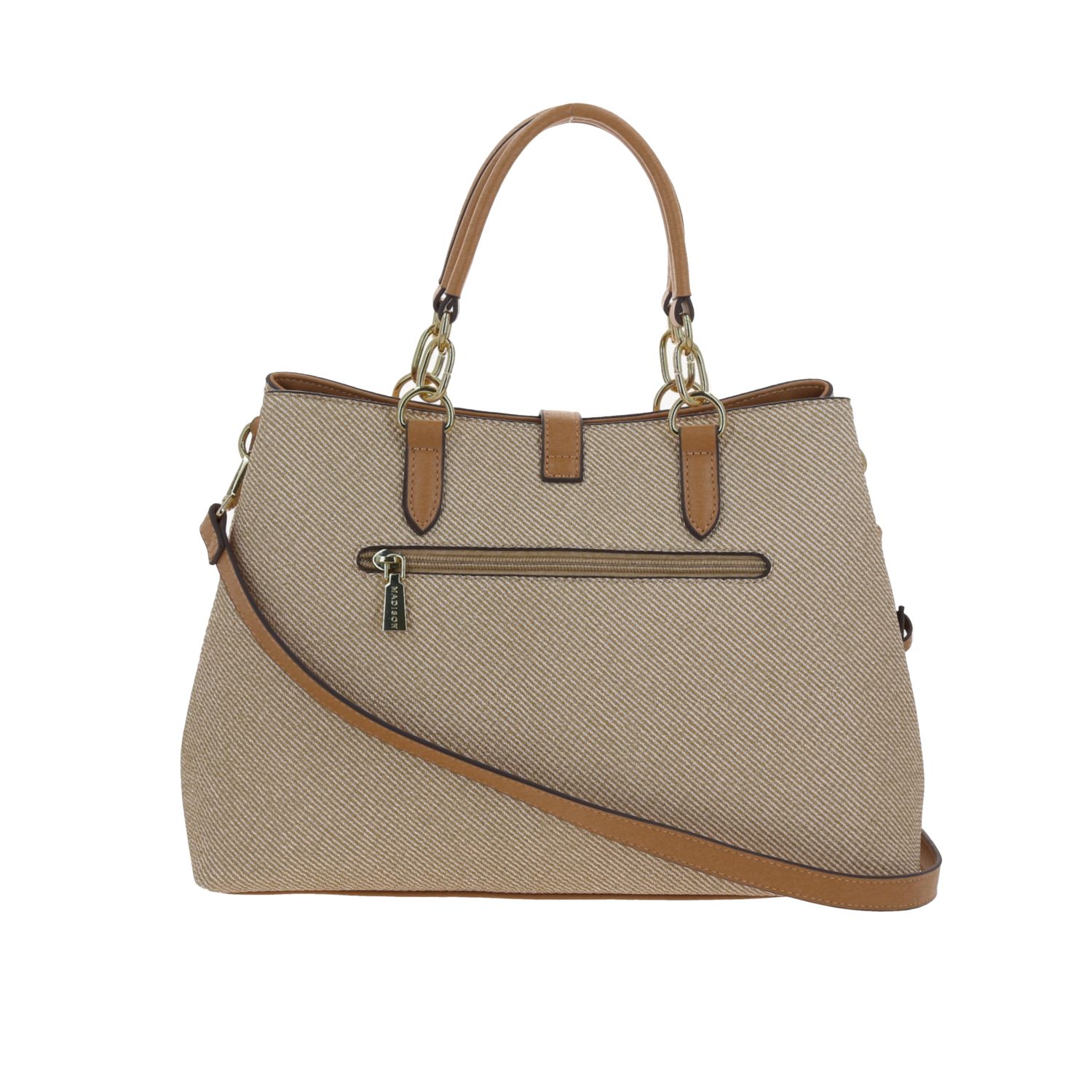 Bolsa de Mano Madison Beige - Elegante y Funcional para Dama 4